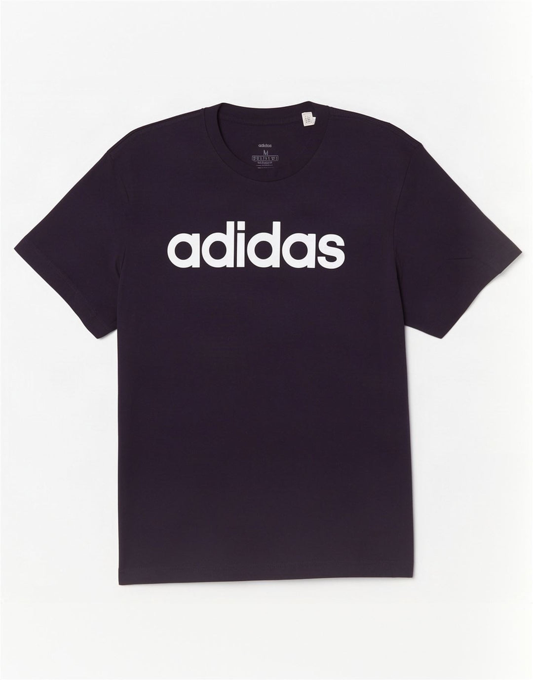 Adidas Hombre Camiseta Gráfica Top Medio Azul Marino Algodón