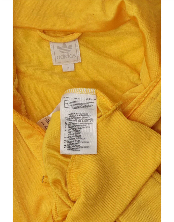 Adidas - Chaqueta de chándal holgada para hombre, poliéster amarillo pequeño