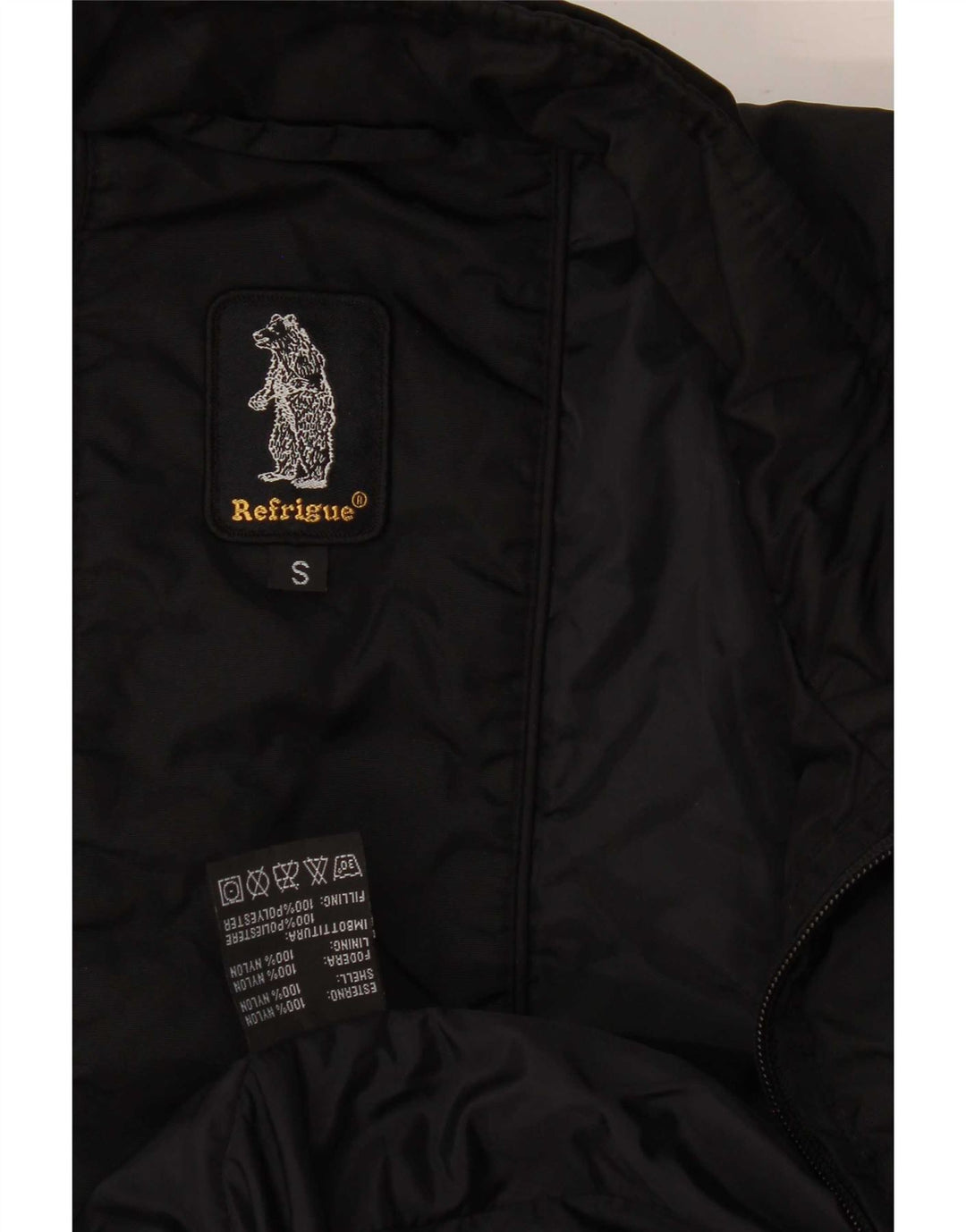 Refrigue Chaleco acolchado para hombre UK 36 Small Black Nylon