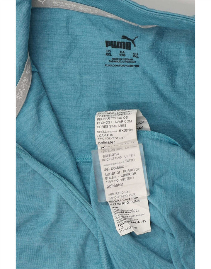 Puma Mujer Zip Neck Sudadera Jumper UK 20 2XL Azul Poliéster
