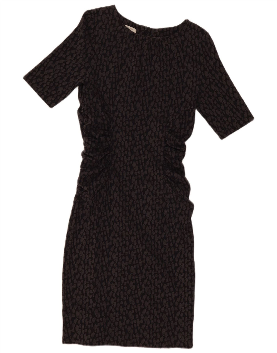 HOBBS Vestido ajustado para mujer UK 12 Algodón con lunares gris medio