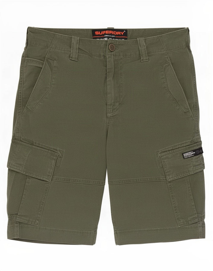 Superdry Shorts Cargo Hombre W30 Algodón Verde Medio