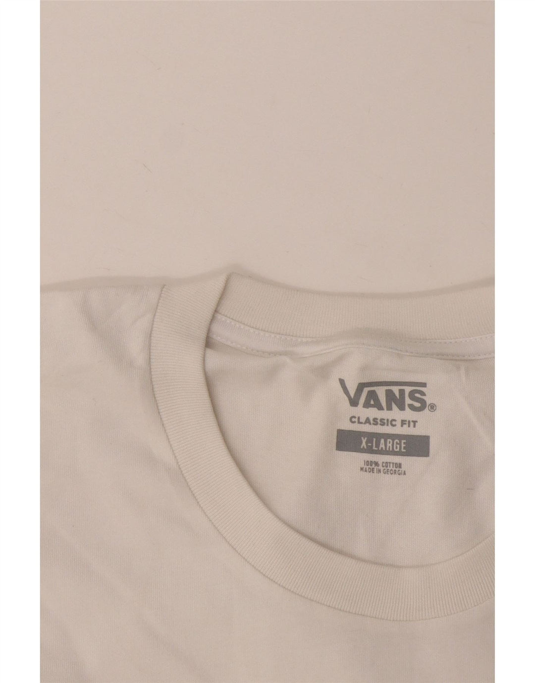 VANS Hombre Classic Fit Camiseta Top XL Blanco Algodón