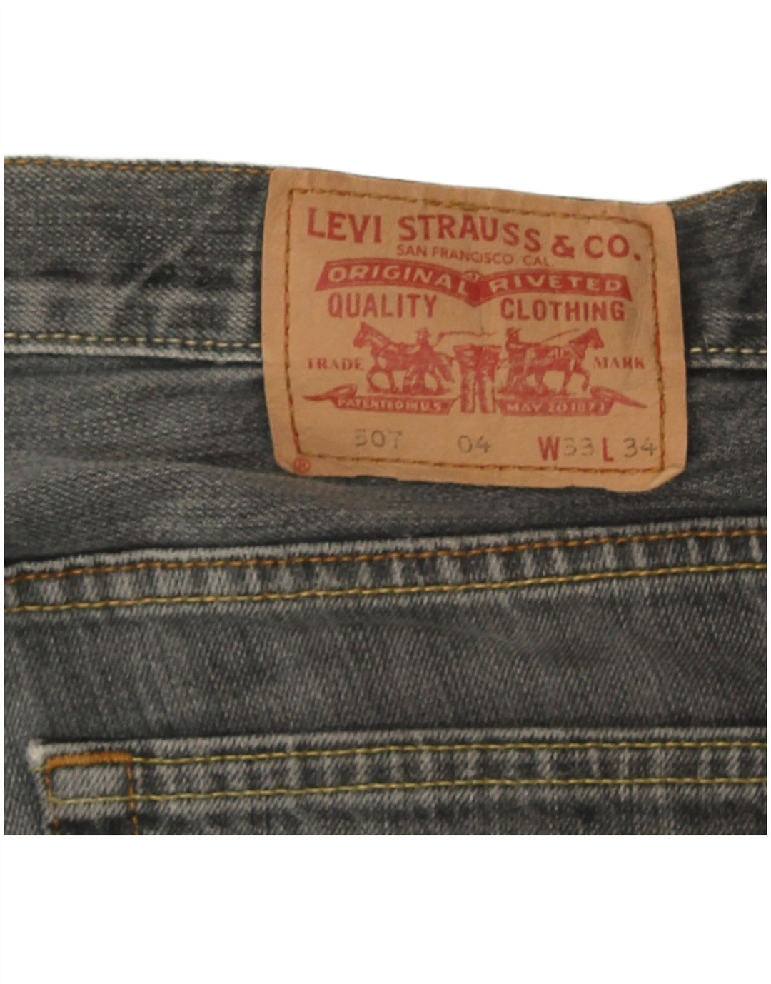 Levi's Hombre 507 Vaqueros Bootcut W33 L28 Gris