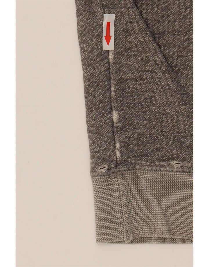 Jack Wills Sudadera para mujer Jumper UK 12 Algodón moteado gris medio
