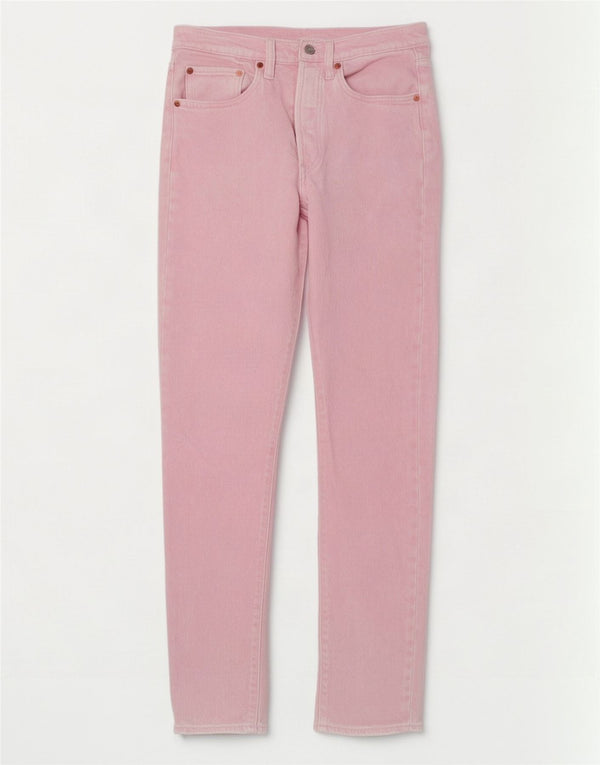 Levi's Vaqueros Rectos 501 Para Mujer Pequeños W27 L29 Rosa