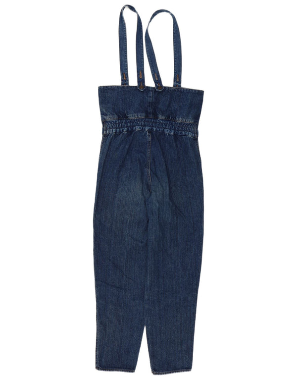 Vintage mujer denim mono Reino Unido 10 pequeño azul