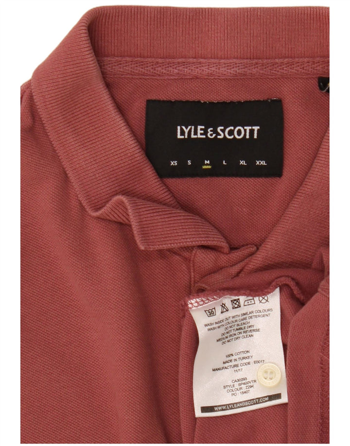 Lyle & Scott Polo para hombre, color granate mediano