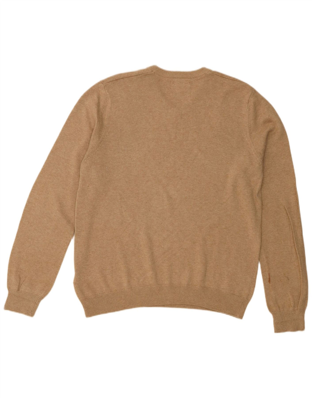 Marks & Spencer Jersey con cuello en V para hombre de algodón moteado en beige medio