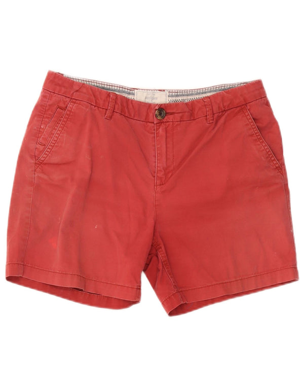 Pantalones cortos chinos para mujer Fat Face UK 10 Small W32 Algodón rojo