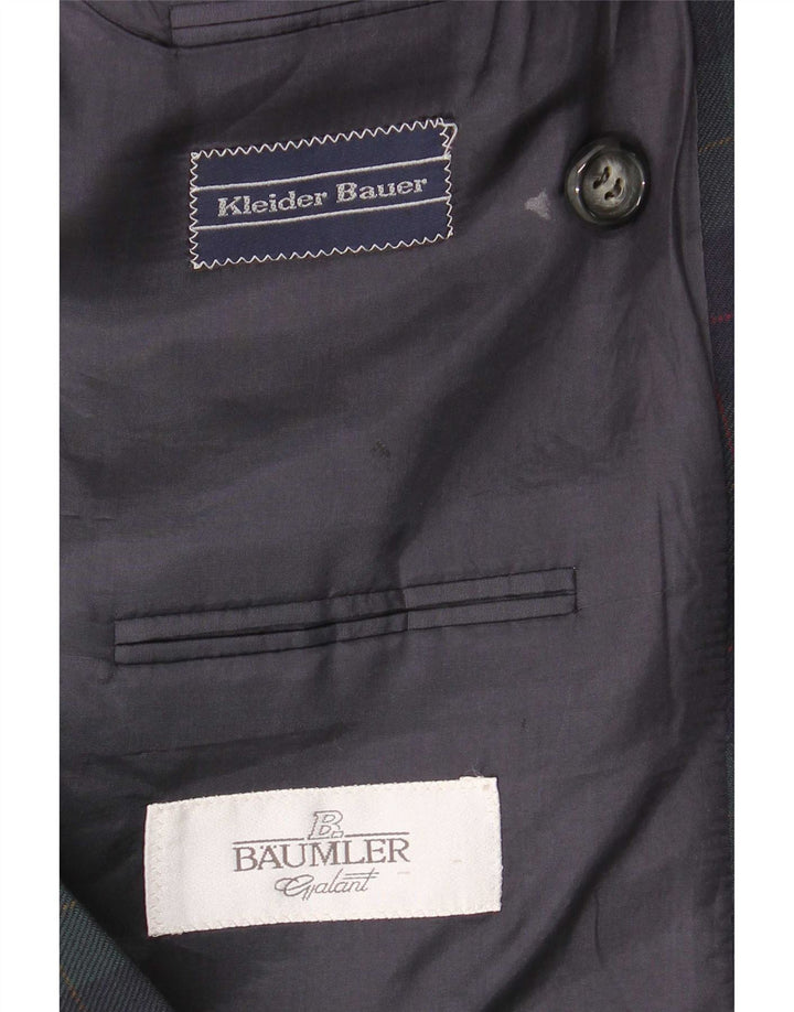 Baumler Chaqueta tipo blazer con doble botonadura para hombre UK 40 Large Green Check