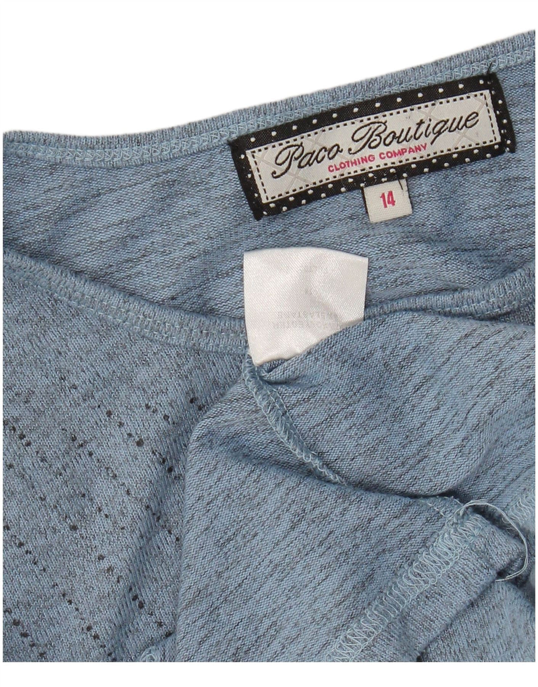 Paco Boutique Top Mujer Manga Larga ES 44 Poliéster Floral Azul Medio