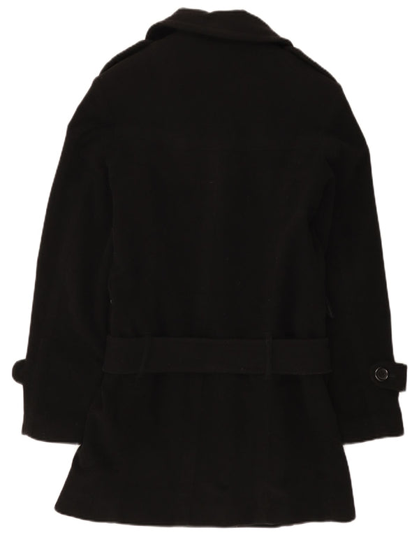 Abrigo Buffalo con cinturón para mujer UK 10 Small Poliéster negro