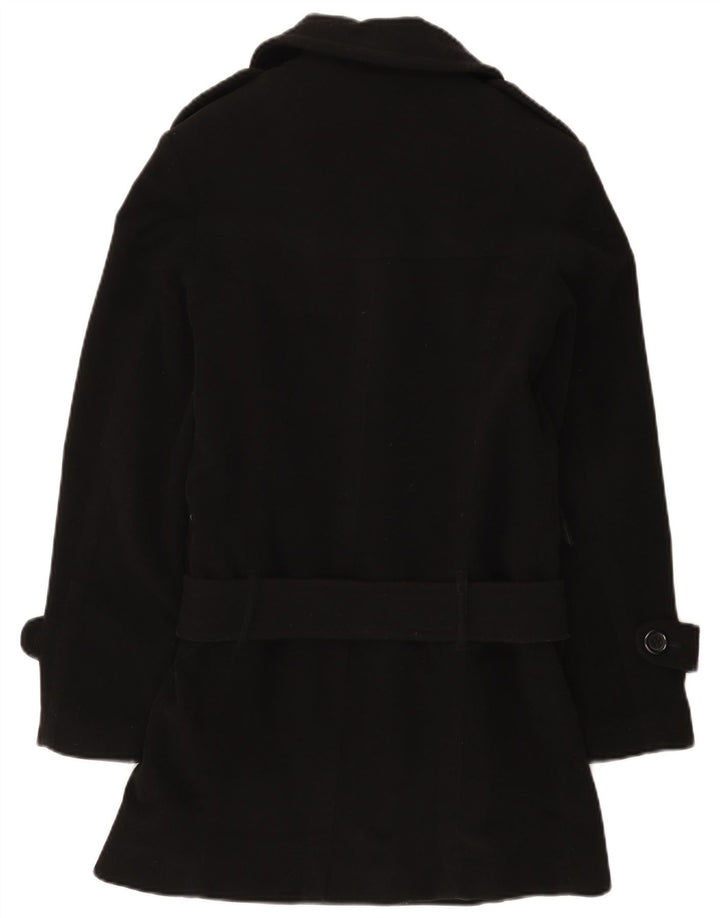 Abrigo Buffalo con cinturón para mujer UK 10 Small Poliéster negro