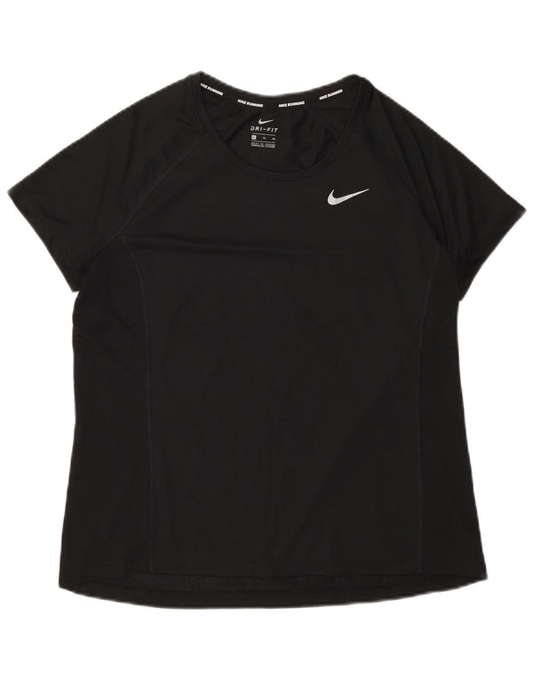 NIKE Womens Dri Fit T-Shirt Top UK 18 XL Black Polyester