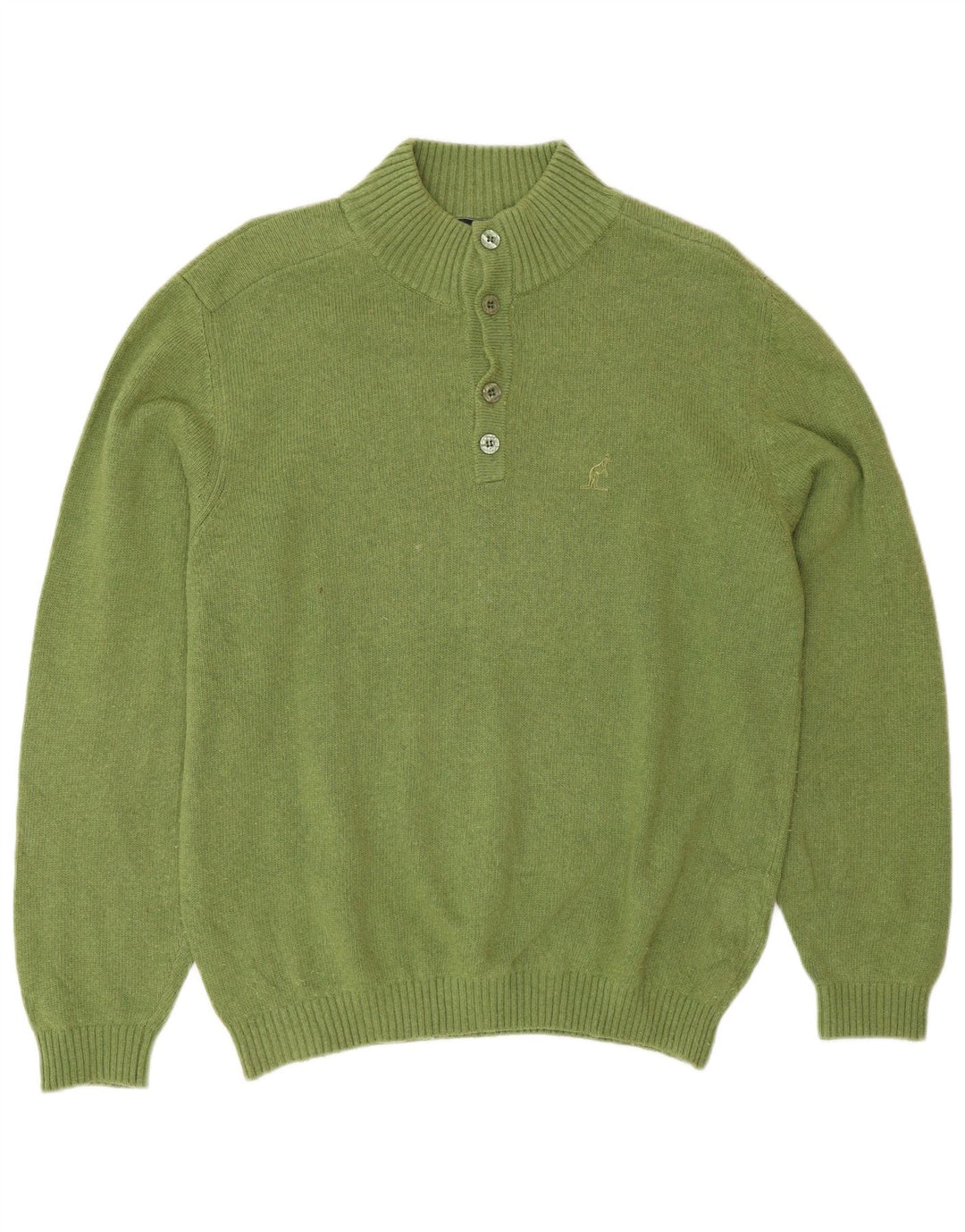 AUSTRALIAN L'ALPINA Suéter tipo jersey con cuello y botones para hombre IT 48 Verde medio