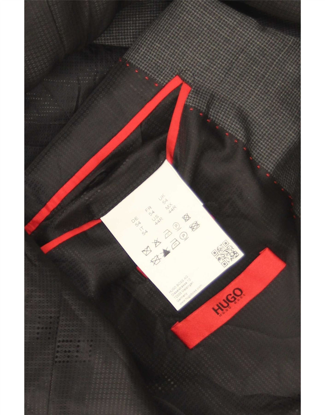 Hugo Boss Chaqueta tipo blazer de 2 botones para hombre EU 54 2XL Gris pata de gallo