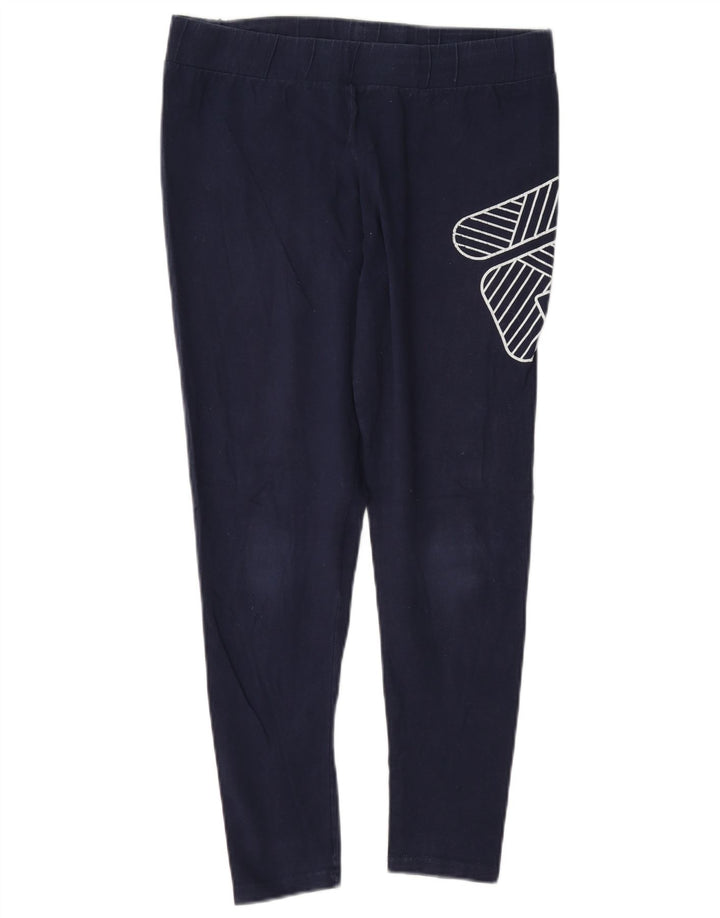 Fila Leggings gráficos para mujer UK 12 Medium Azul marino Algodón