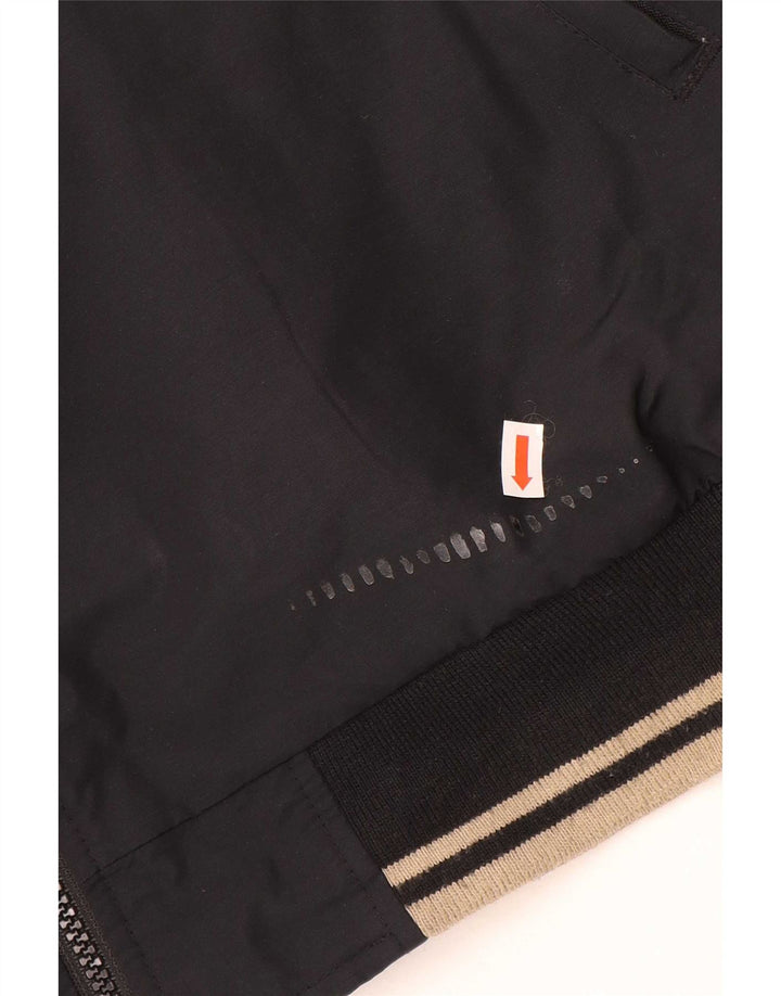 Geox Hombre Respira Bomber Jacket UK 48 4XL Negro Colorblock Poliamida