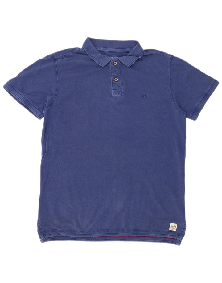 FAT FACE Polo de hombre de algodón azul medio