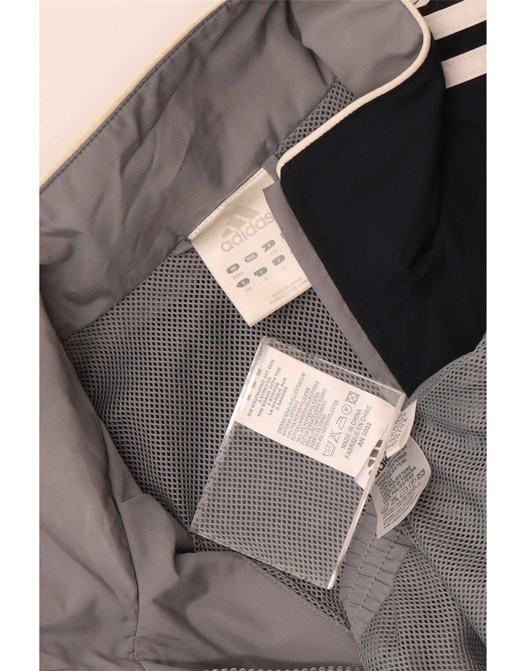 Adidas - Chaqueta de chándal para hombre, talla 38/40, color gris medio, poliéster