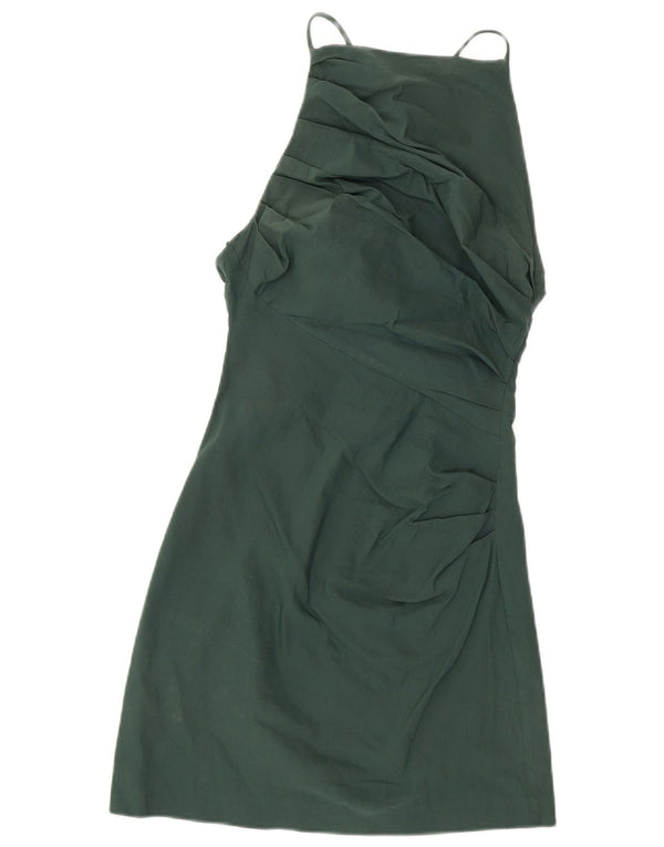 Zara Mujer Vestido Ajustado UK 8 Small Verde