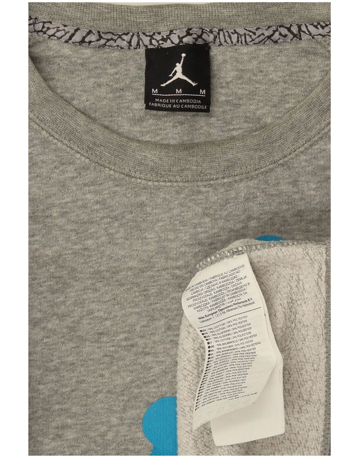 Jordan Hombre Sudadera Estampada Jersey De Algodón Gris Medio