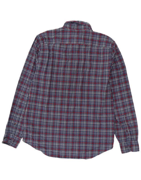 Camisa Tommy Hilfiger New York Fit para hombre de algodón a cuadros azules grandes
