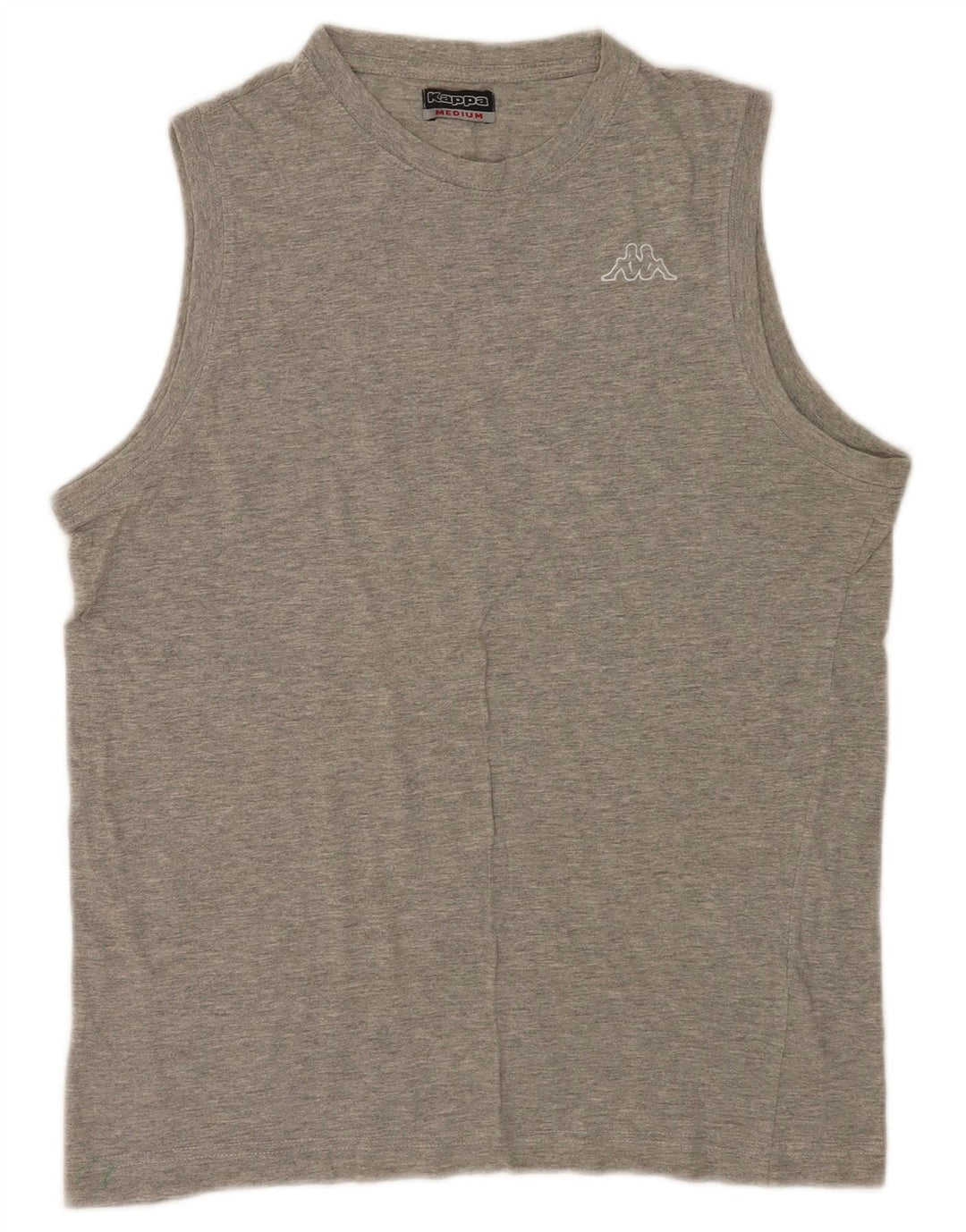 Camiseta Sin Mangas Kappa Hombre De Algodón Moteado Gris Medio