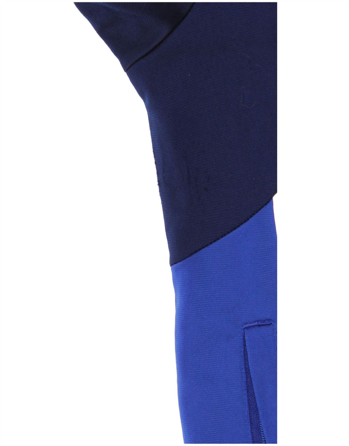 ADIDAS Chaqueta superior de chándal con gráfico para hombre Reino Unido 38/40 Bloque de color azul medio
