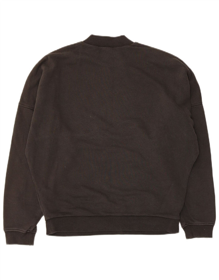 Calvin Klein - Sudadera extragrande para mujer, talla 10, algodón negro pequeño