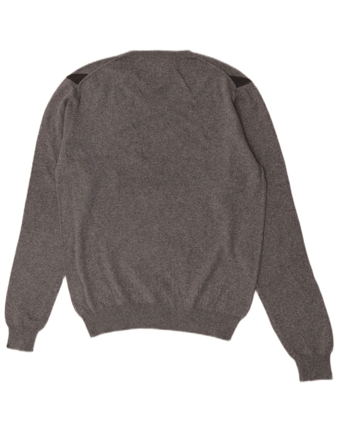 Sun68 Suéter con Cuello en V para Hombre Pequeño Gris Argyle/Algodón Diamante