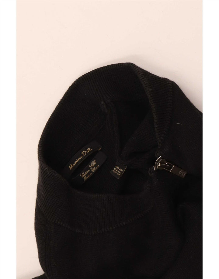 Massimo Dutti Jersey Cárdigan Hombre 2XL Negro Algodón