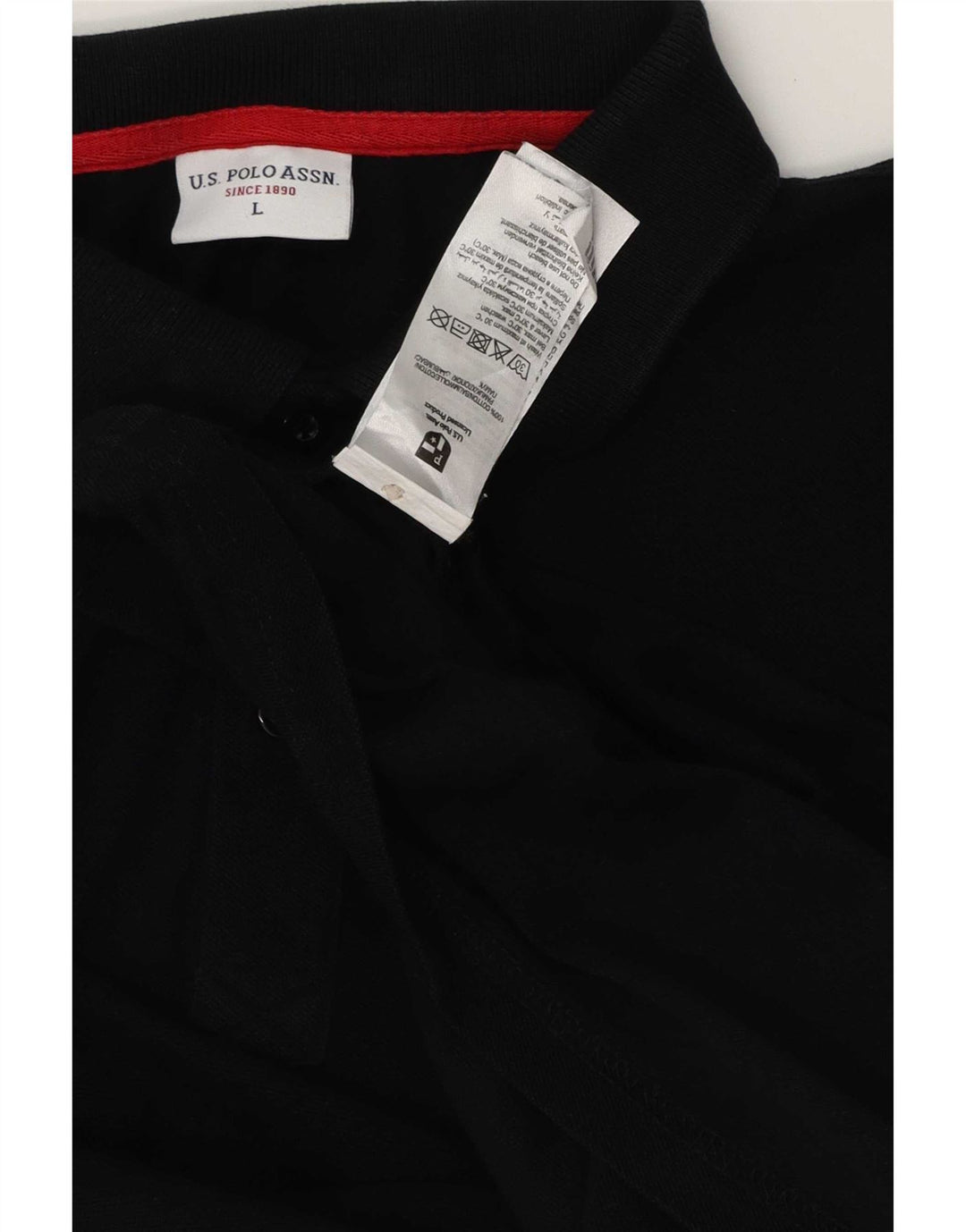 Asociación de Polo de EE. UU. Camisa Hombre Grande Algodón Negro