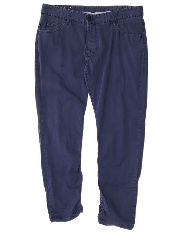 Zara Mens Slim Casual Pantalones EU 46 XL W36 L27 Algodón Azul