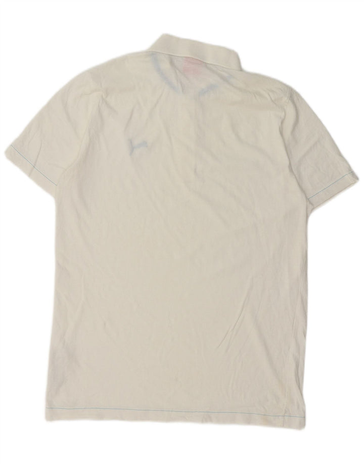 PUMA Polo para hombre de algodón blanco mediano