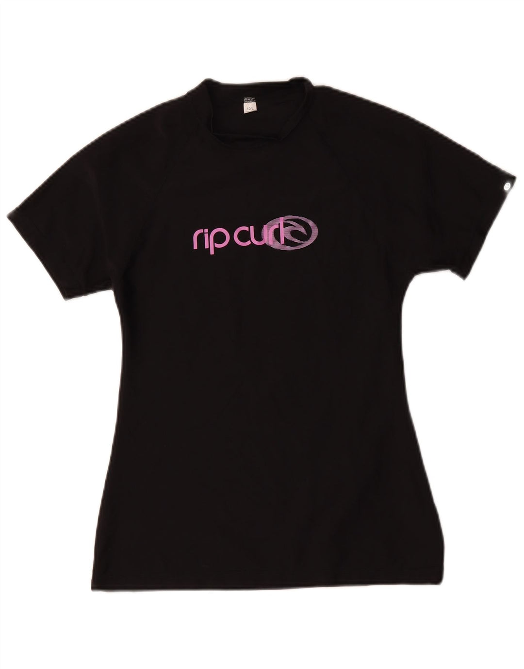 Rip Curl Camiseta gráfica para mujer Top US 12 Grande Poliamida negra