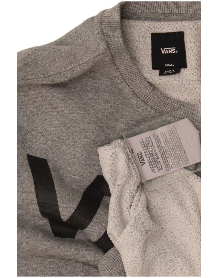 Vans Hombre Sudadera Gráfica Jersey Pequeño De Algodón Moteado Gris