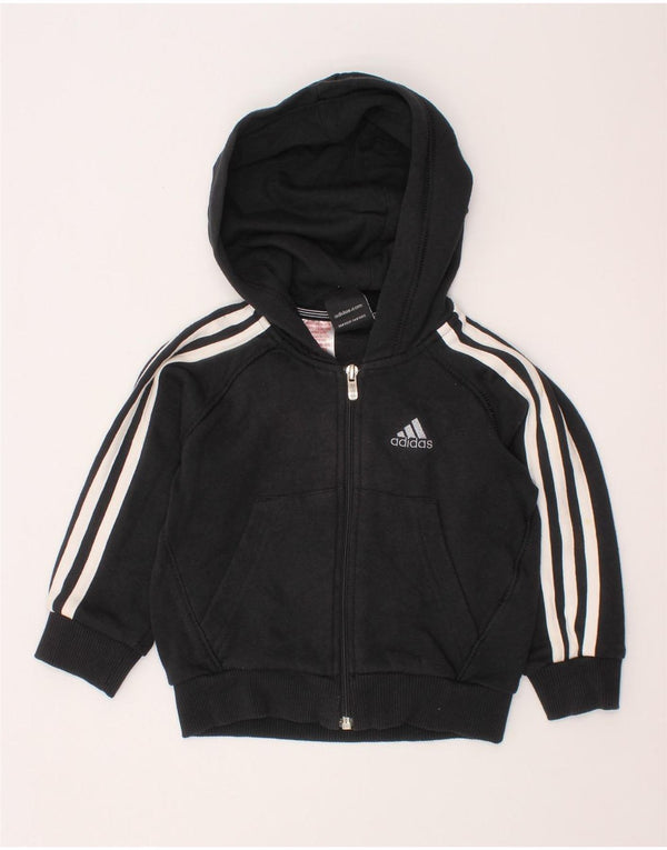 ADIDAS Sudadera con capucha y cremallera para bebé niño 18-24 meses Algodón negro