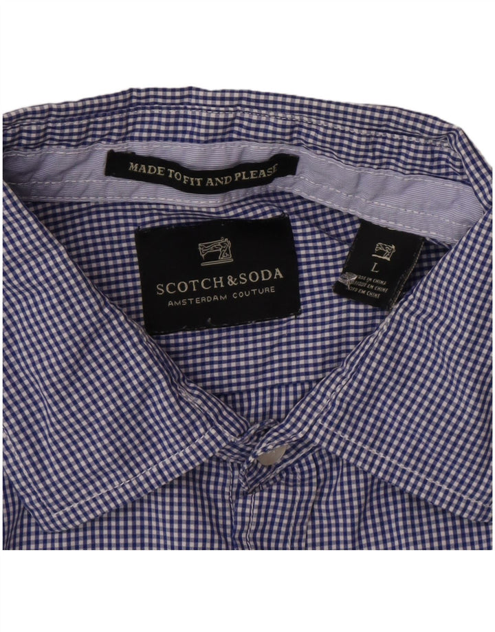 Camisa para hombre Scotch & Soda Large Blue Gingham