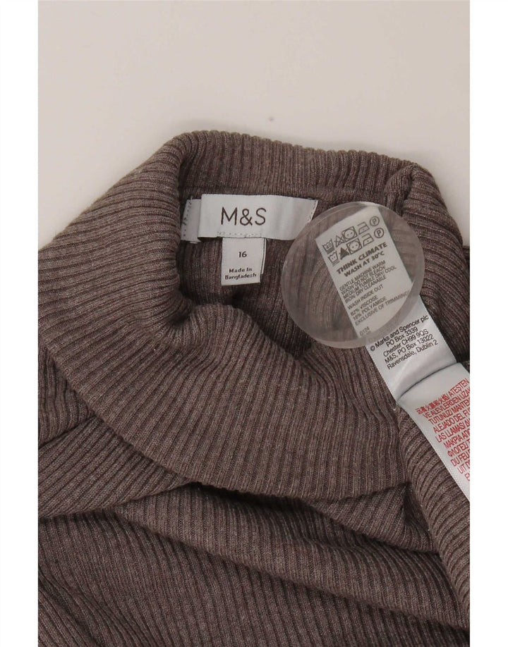 Marks & Spencer Top para mujer de manga larga UK 46 Viscosa gris grande