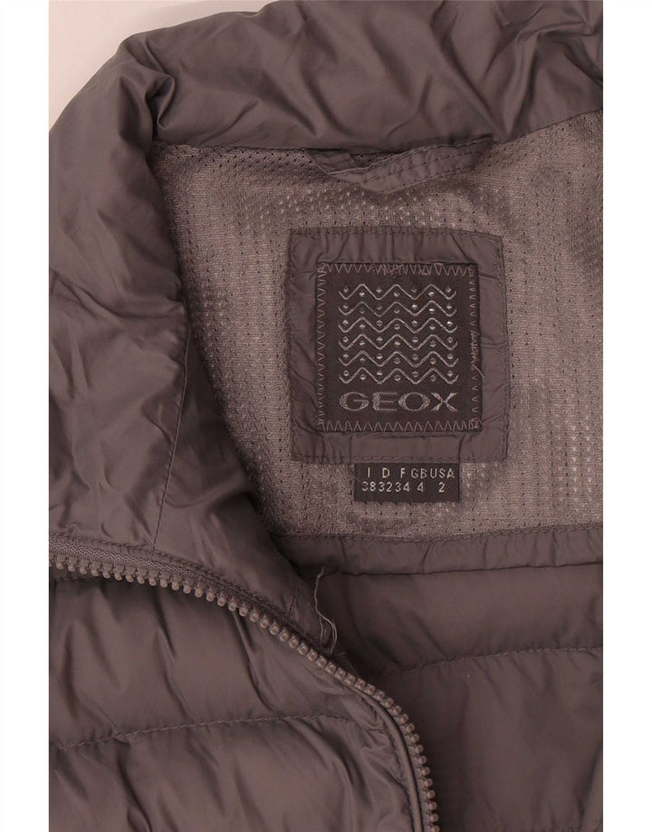 Chaqueta acolchada extragrande para mujer Geox UK 4 XS Poliéster gris