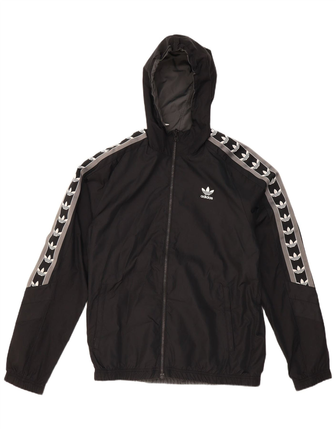 ADIDAS Chaqueta reversible gráfica para hombre UK 38 Medium Black Colourblock