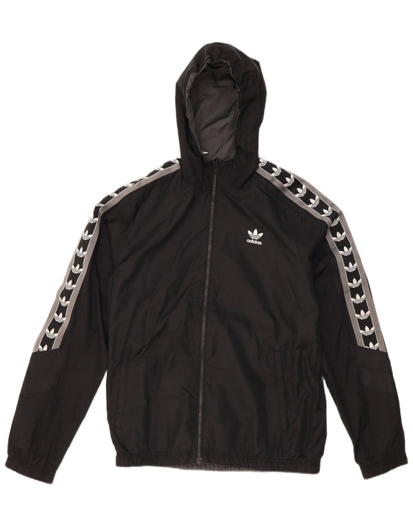 ADIDAS Chaqueta reversible gráfica para hombre UK 38 Medium Black Colourblock