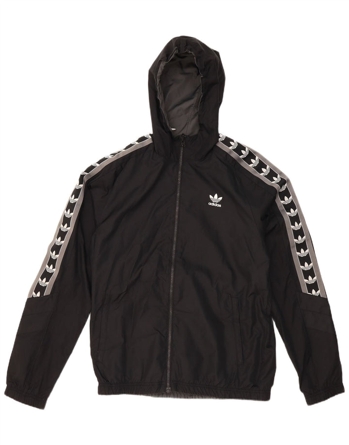 ADIDAS Chaqueta reversible gráfica para hombre UK 38 Medium Black Colourblock
