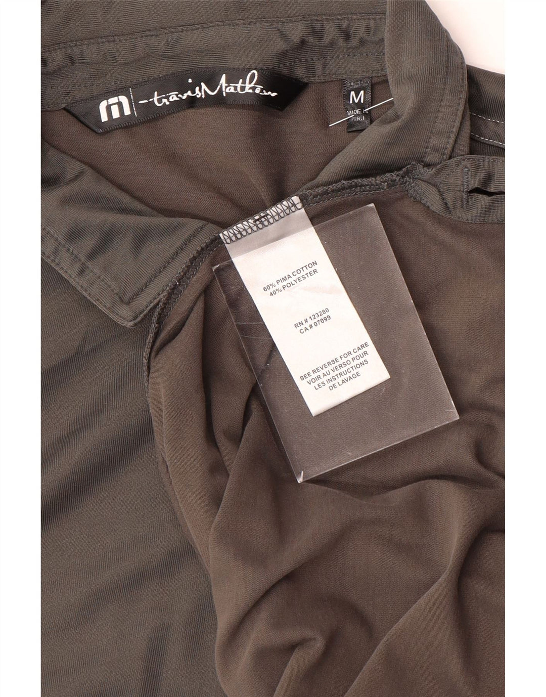 TRAVIS MATHEW Polo para hombre de algodón gris medio