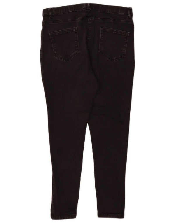 M&Co Vaqueros Jegging para Mujer UK 18 XL W36 L29 Algodón Negro