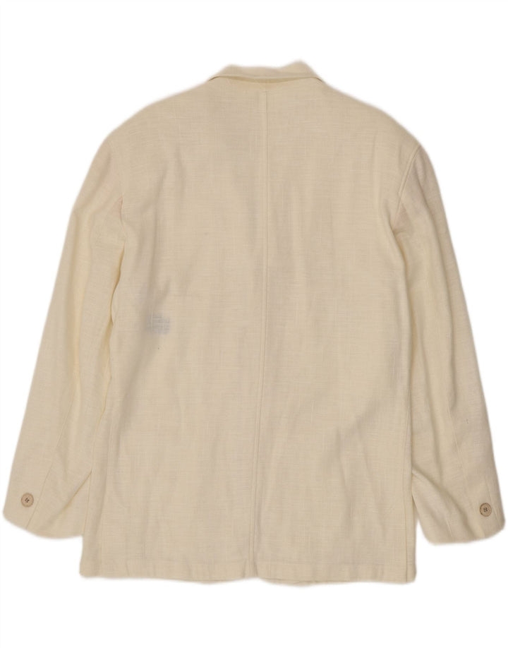 Picdor Chaqueta tipo blazer de 3 botones para hombre EU 48 Algodón blanco mediano