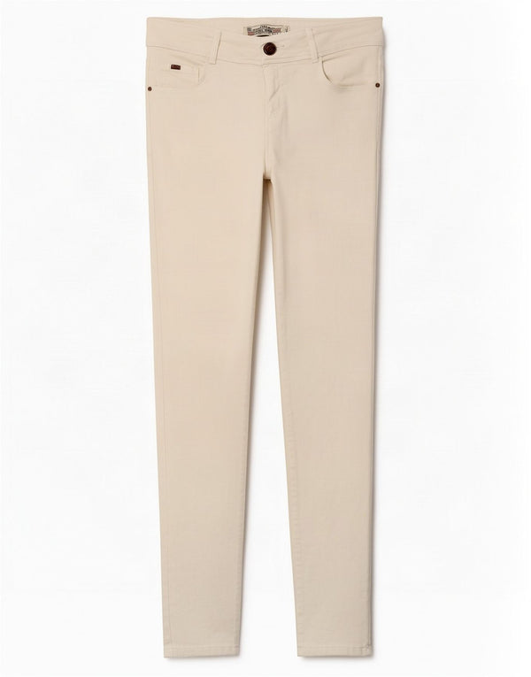 Zara Mujer Trafaluc Vaqueros Pitillo EU 40 Medium W30 L32 Blanco