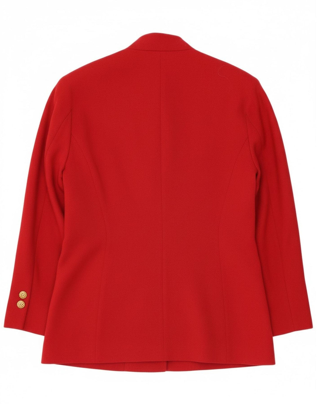 Vintage mujer 2 botones Blazer chaqueta IT 44 lana virgen roja mediana